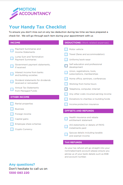 Get Your Full Tax Deduction Checklist Here.